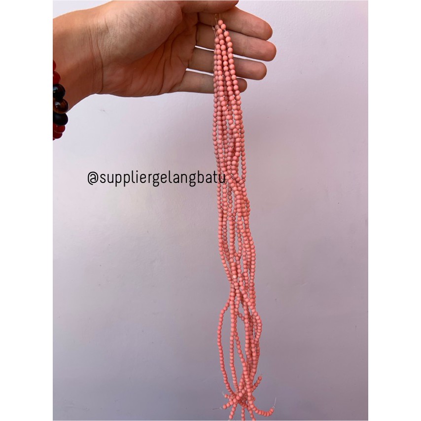 bahan pink pirus 4mm natural phyrus aksesoris gelang kalung howlite