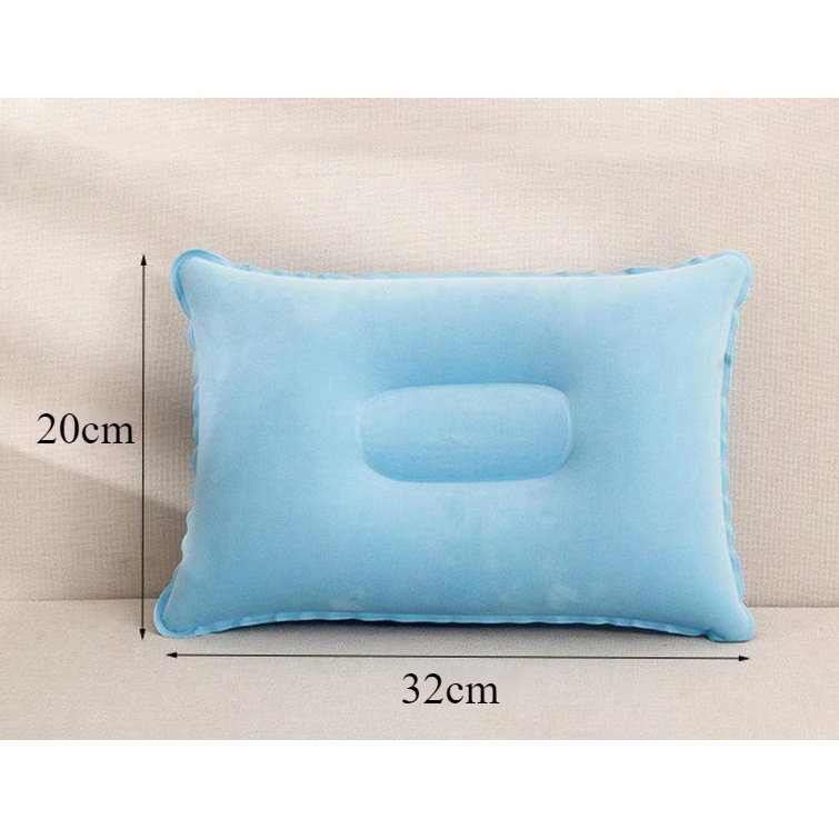 Persegi Panjang Tidur Inflatable Udara Bantal Outdoor Camping Cushion Perjalanan Beludru Bantal Tiup