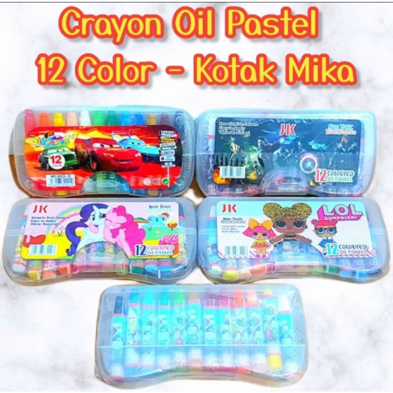 

Oil Crayon Pastel 12 warna karakter kota mika mini