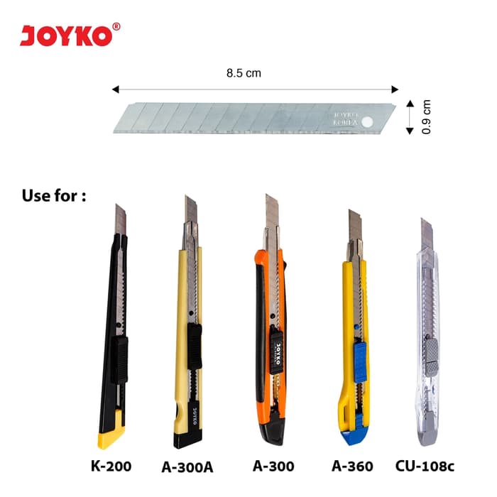 Gudang Wallpaper Cutter Blade Refill Isi Pisau Pemotong Joyko A-100 1 Tube 5 Pcs / Kater Refill