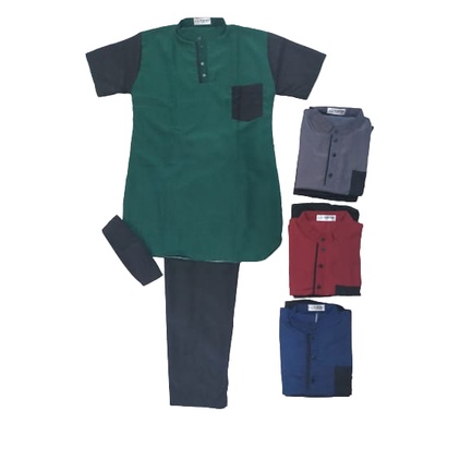 Setelan Baju Koko Kurta Remaja Pakistan / Koko Turki Anak Tanggung  Free Peci 13-14thn