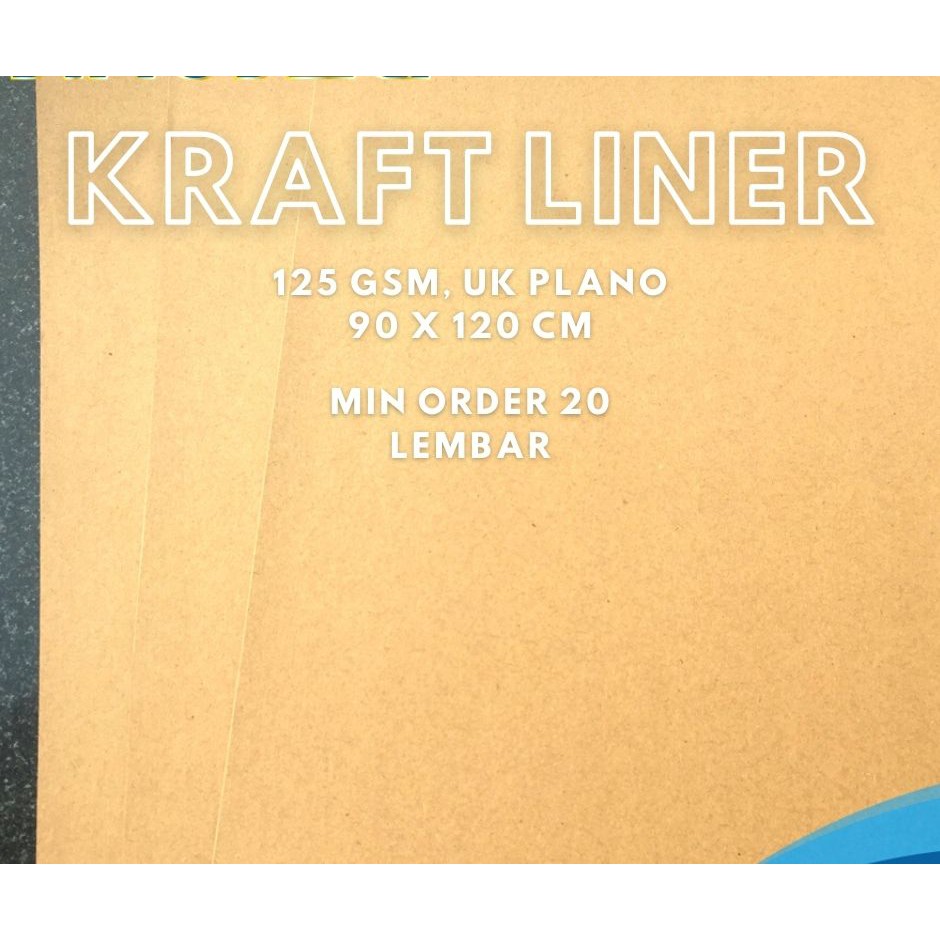 

KERTAS KRAFT LINER 125 GSM, UKURAN PLANO 90 X 120 CM, HARGA GROSIR