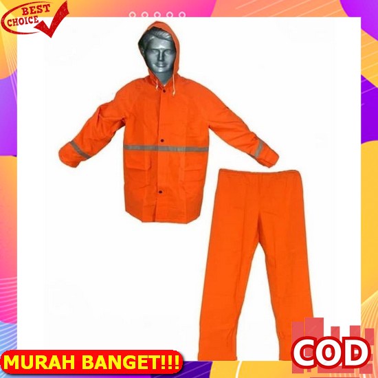 Travellers | Jas Hujan | Jas Hujan Wanita | Jas Hujan Wanita Gamis Syari Jumbo | Orange Series | Rai