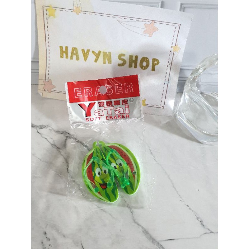 (2pc) hapusan bentuk sendal/stip sendal-Semangka