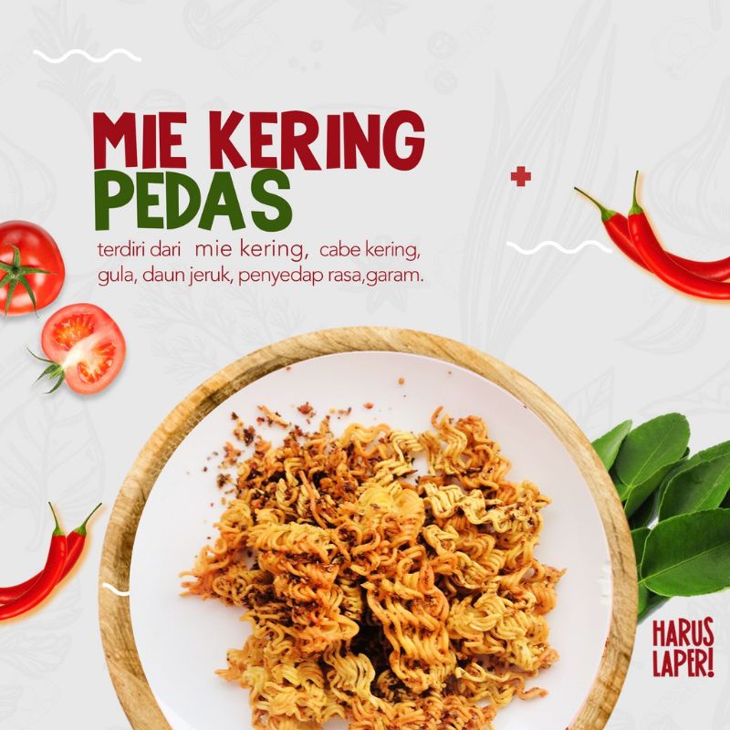 

mie kering pedas