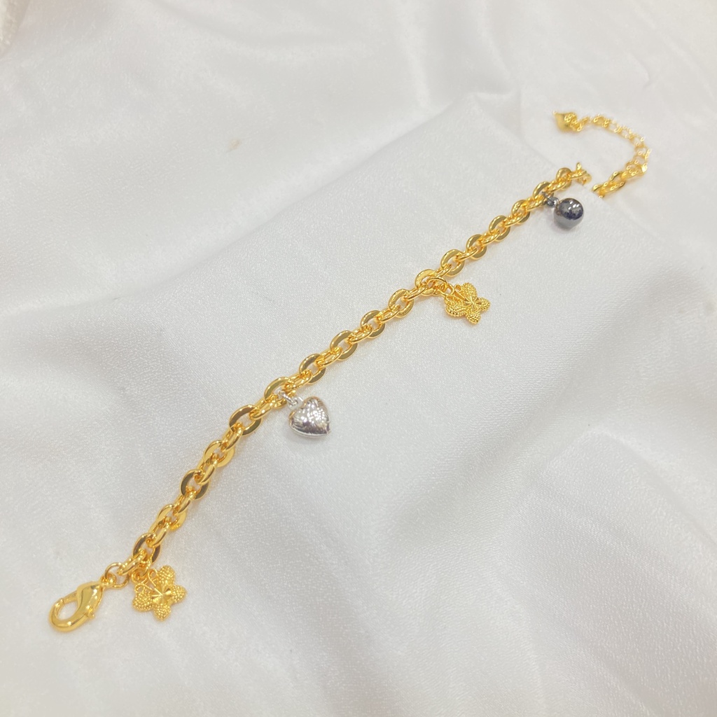 Gelang Tangan Jurai Mix Mutiara Lapis Emas L21A