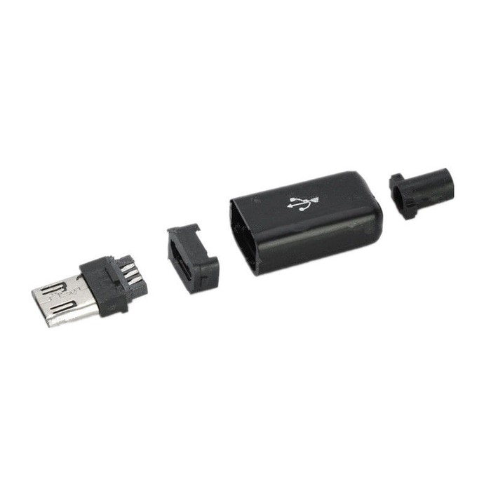 Micro USB Male DIY 4 Parts Connector | mikro konektor 5p solder