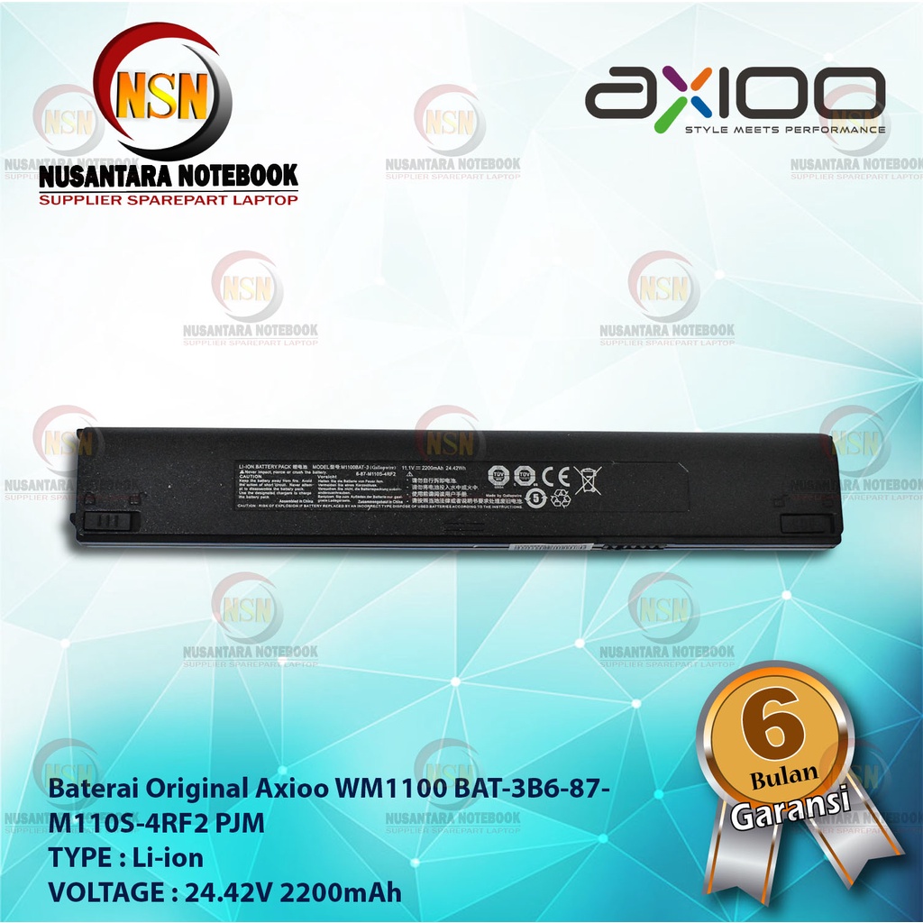 Baterai Original AXIOO M1100 BAT-3B6-87-M110S-4RF2 PJM