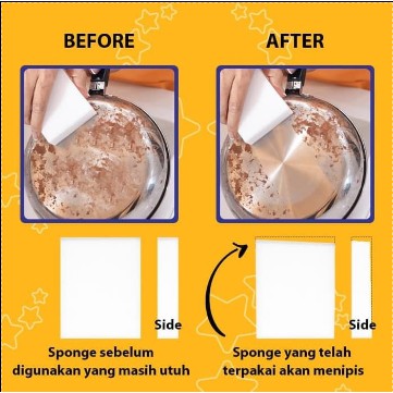 MR. BAGUS Magic Cleaning Sponge 2s isi 2 pcs Ajaib Spons Cuci Tanpa Sabun Spon Clean pembersih cuci Piring Peralatan alat dapur Serbaguna Noda