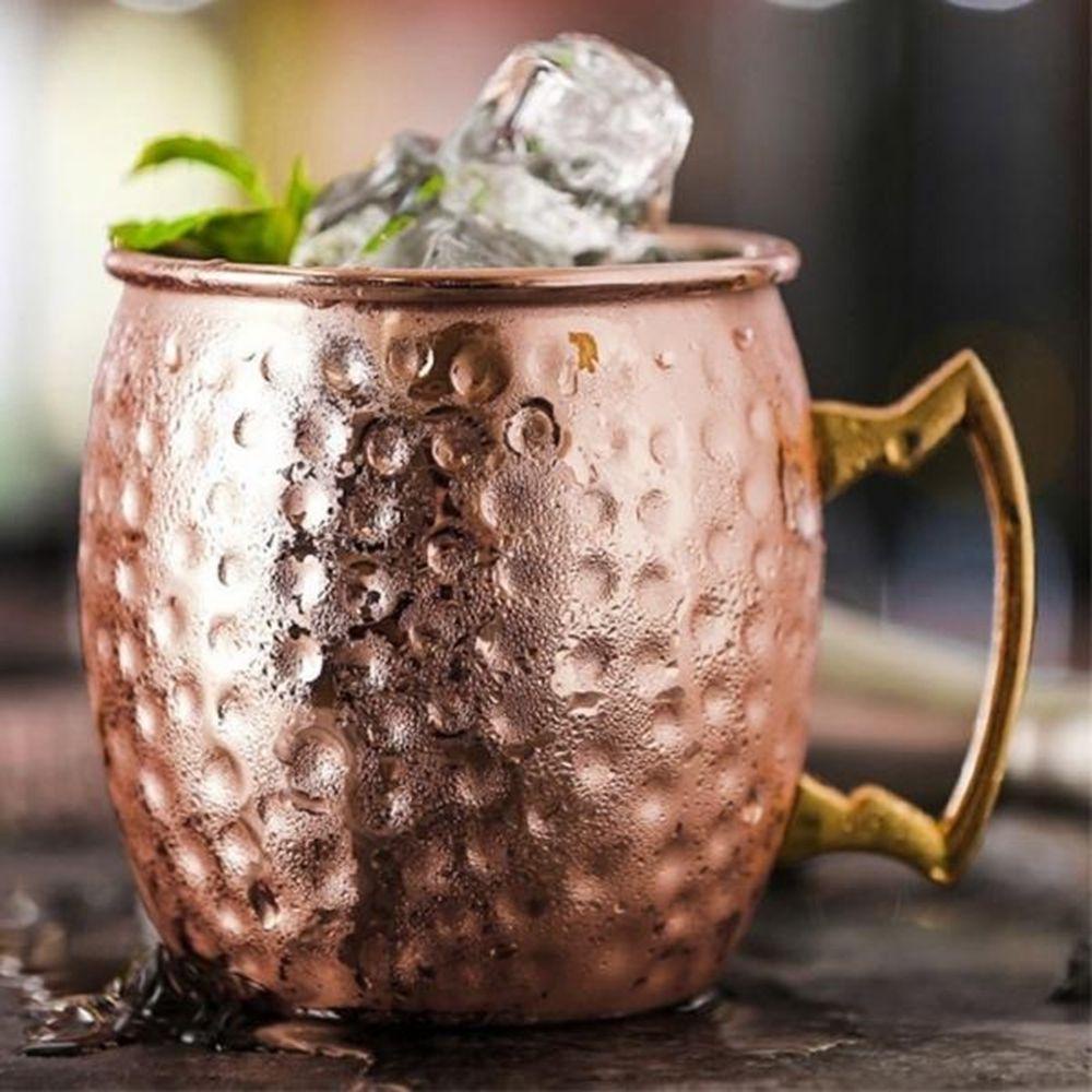 Lanfy Mug Copper Plated 550ml Stainless Steel Perlengkapan Minum Makan Cocktail Gelas Bir Cangkir