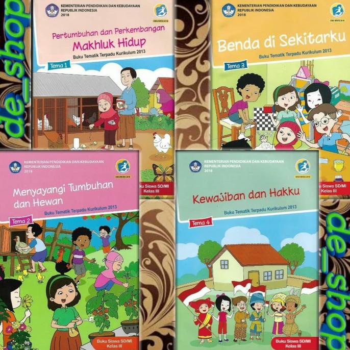 

Buku Tematik SD Paket Kelas 3 Tema 1234 Star Seller Termurah