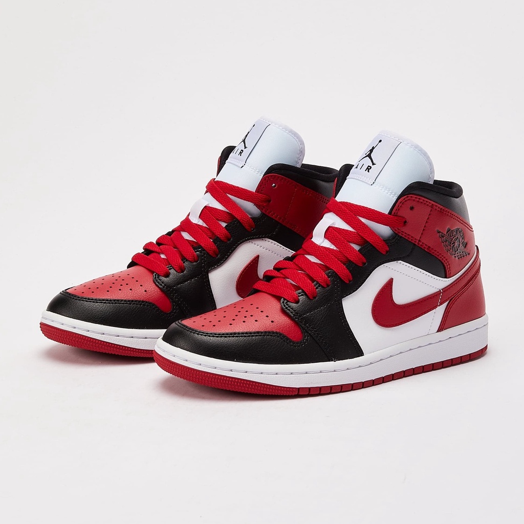 Jual Air Jordan 1 Mid Bred Toe 2022 (W) BQ6472079 100 Original Shopee Indonesia