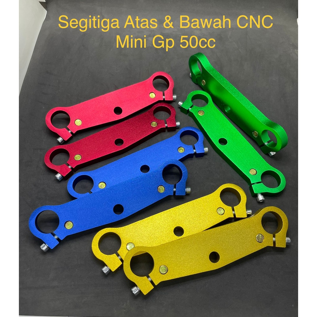 Segitiga - T Clamp Shock Depan CNC Tebal Mini Gp 50cc 2T Mesin Tarik