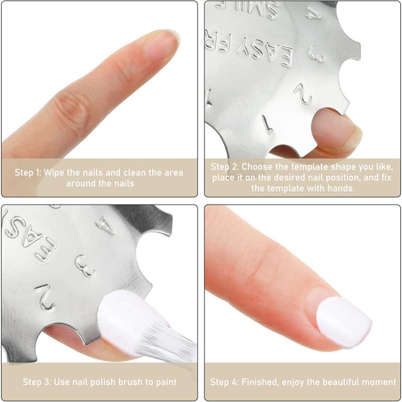 french nail cutter stainless kuku palsu cetakan french nail nail art