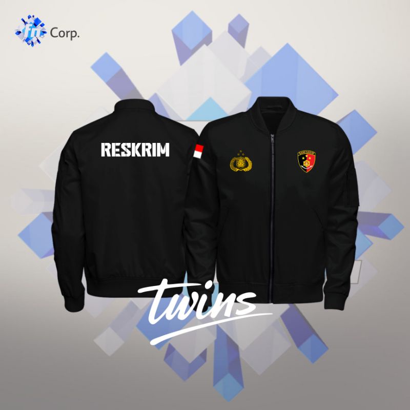 JAKET BOMBER POLISI BARESKRIM POLRI RESKRIM RESERSE KRIMINAL