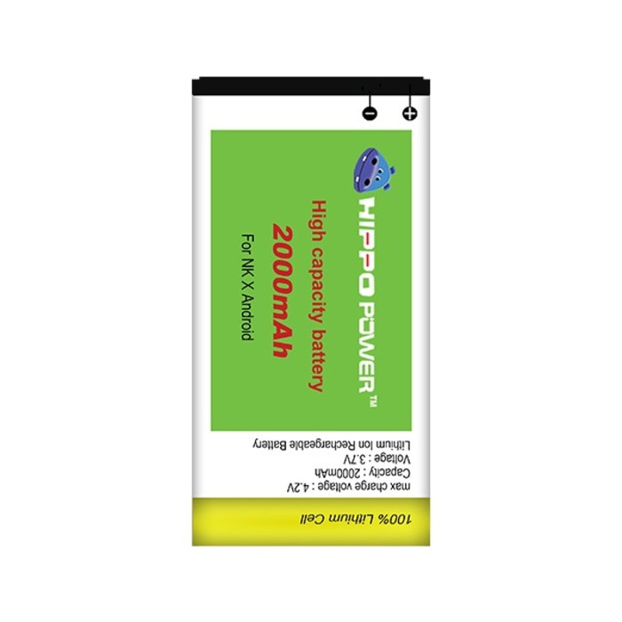 Baterai Hippo Nokia BN01 X Android 2000 mAh Garansi Resmi