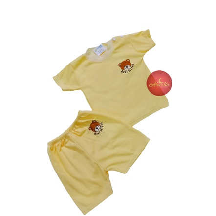 Setelan Baju Anak Unisex 0 -12 Bulan / Setelan Baju Bayi Pendek / Piyama Bayi Polos