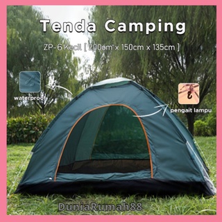 Tenda Gunung Kapasitas 4 Orang Tenda Indoor Tenda Camping Zp 6
