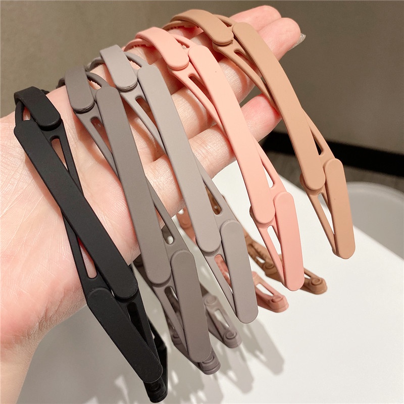 Retractable Headband Portable Folding Headband Summer Invisible Non-slip Headband for Women Fashion Hair Accessories