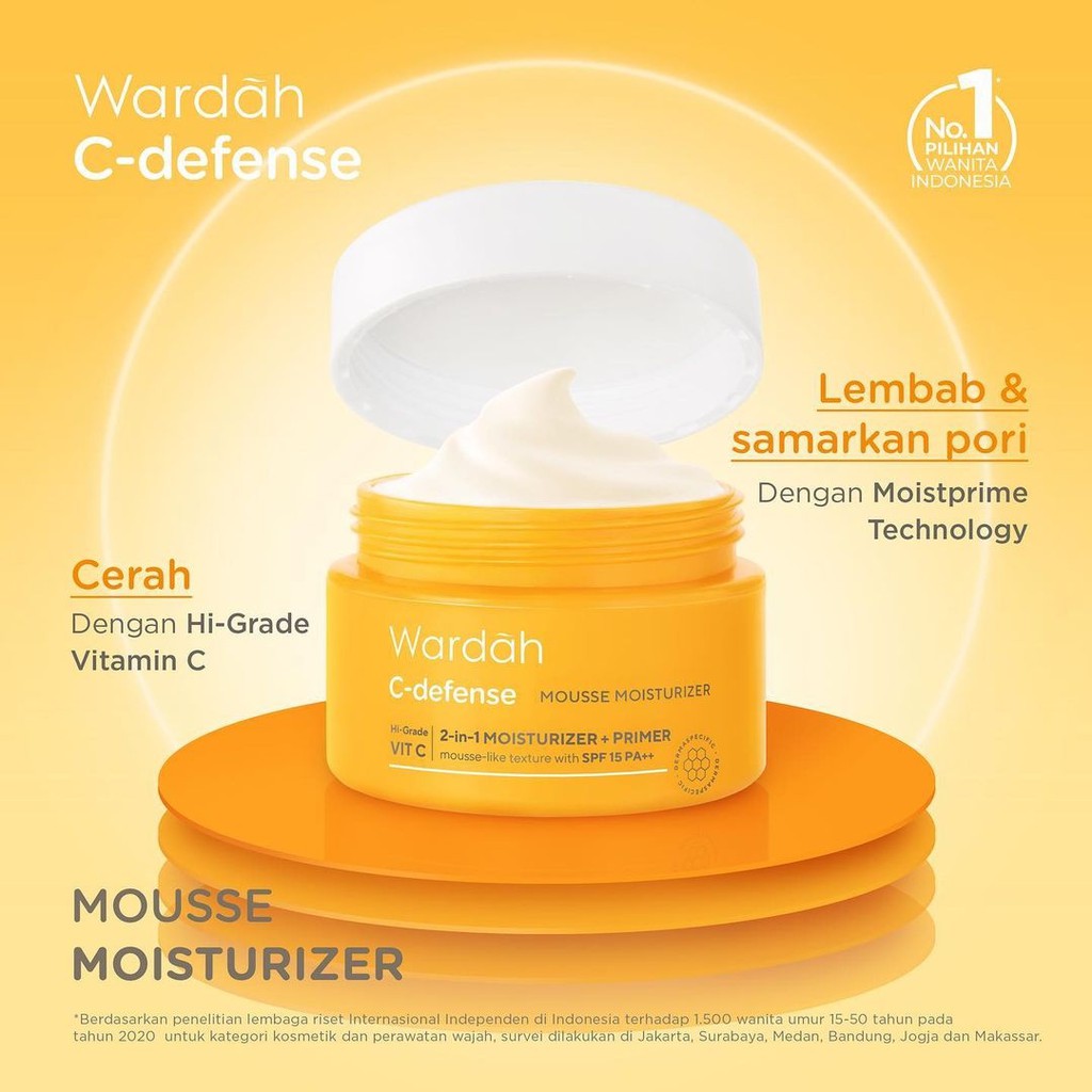 WARDAH C - Defense Mousse Moisturizer | Energizing Whip Foam