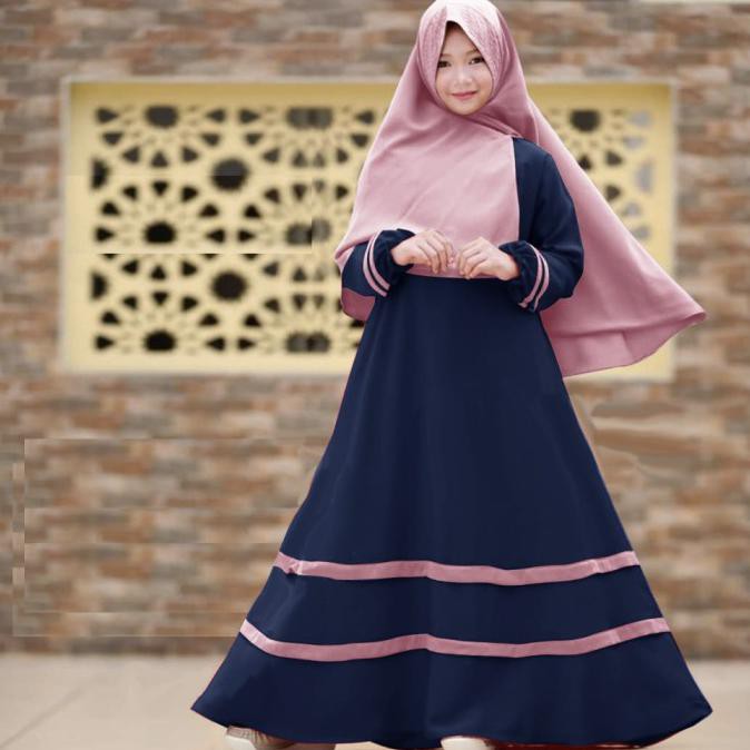 ( BISA COD ) GAMIS SYARI ANAK BAJU MUSLIM ANAK PEREMPUAN TERBARU MAROON - Merah STOK TERBATAS [Kode