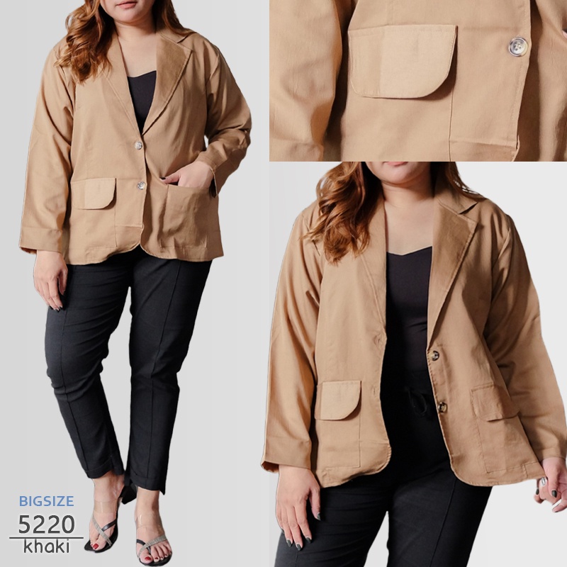 ARENA - BLAZER WANITA POLOS JUMBO KATUN LINEN