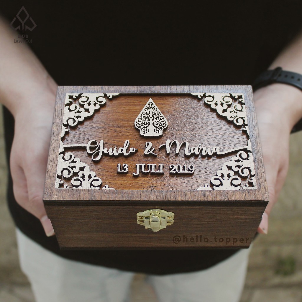 Ring Box Rustic | Kotak Mahar | Kotak Seserahan | Mahar Seserahan