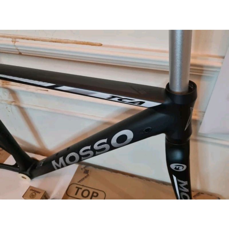 Frame Roadbike Mosso 725TCA Size 470mm Warna Hitam Gray . Rangka Sepeda Balap Road Bike 725 TCA Size Ukuran 47cm 470 mm