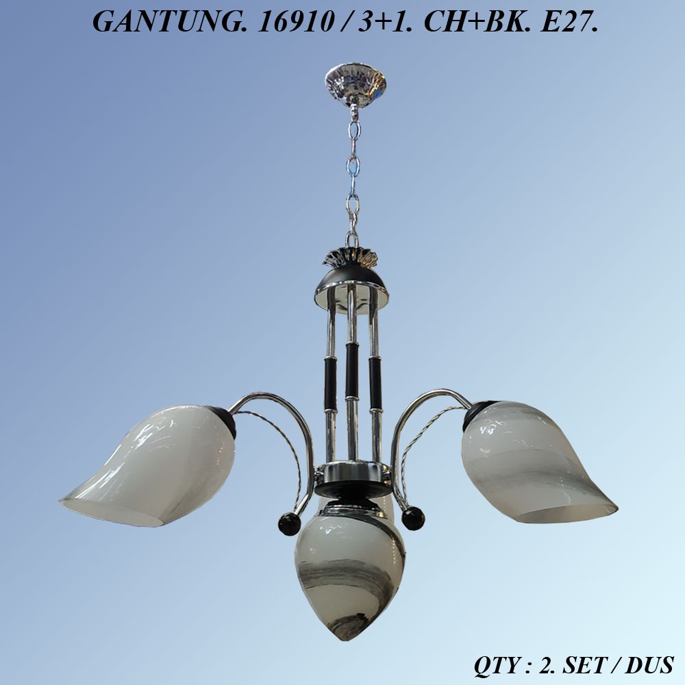 Lampu Gantung Cabang 4 Motif Keong