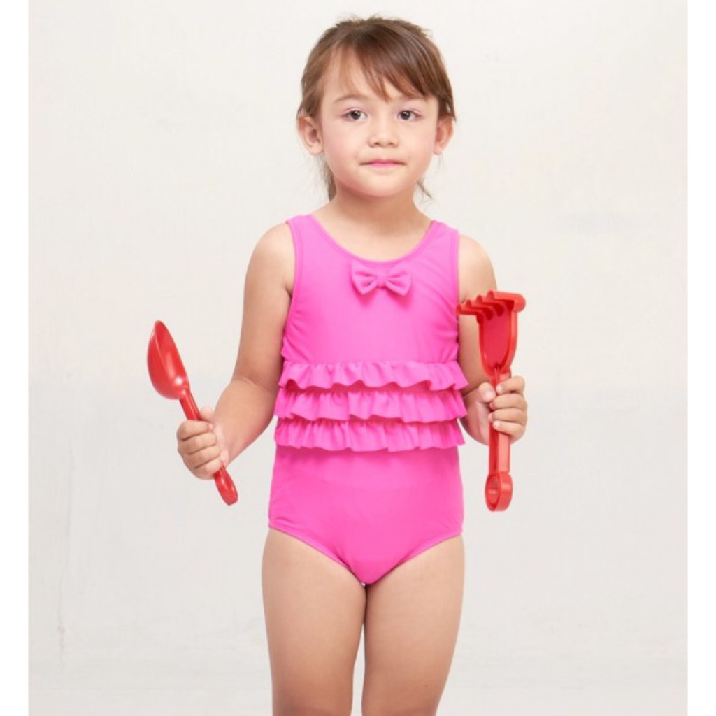 Lee Vierra - Kids Swimwear Ruffle Waist PINK