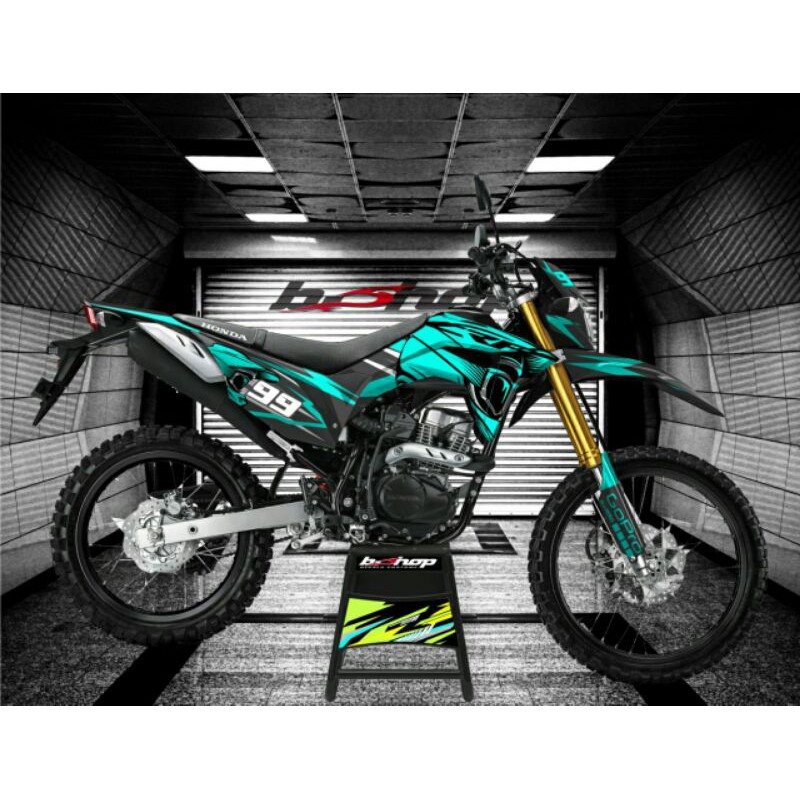 sticker decal crf full body biru tosca strifing stiker crf