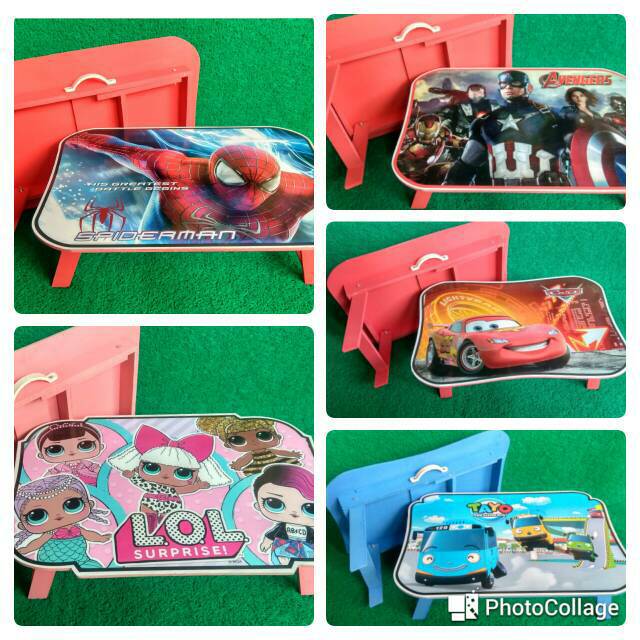 Meja belajar lipat kaki kayu / meja belajar lipat islam kaki kayu