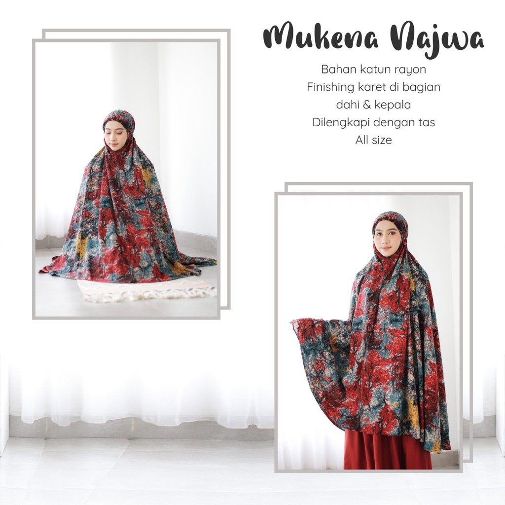 Mukena Najwa Termurah / Mukena Jumbo Size Adem Nyaman Dipakai Bisa Cod