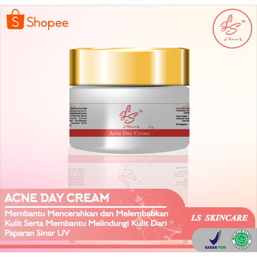 Jual Ls Skincare Bpom Day Cream Acne Sunblok Sunscren Kulit Berjerawat