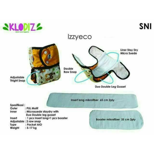 Clodi izzy eco / klodiz / popok kain sni