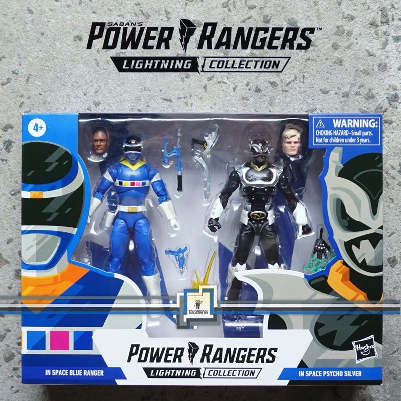 Power Rangers Lighting Collection In Space Blue Ranger Silver Psycho