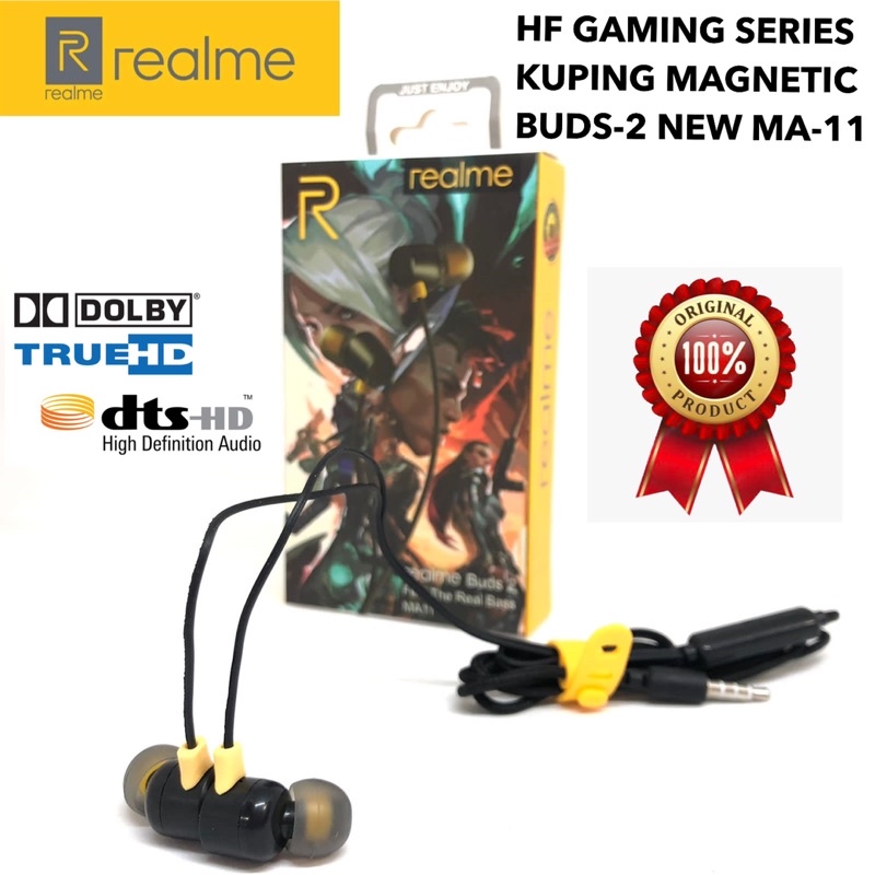 GROSIR HANDSFREE GAMING REALME BUDS2 HF MA11 TRUE HD AUDIO