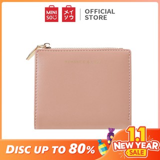 Miniso Dompet Wanita Pendek Kecil Lipat Simple Polos 