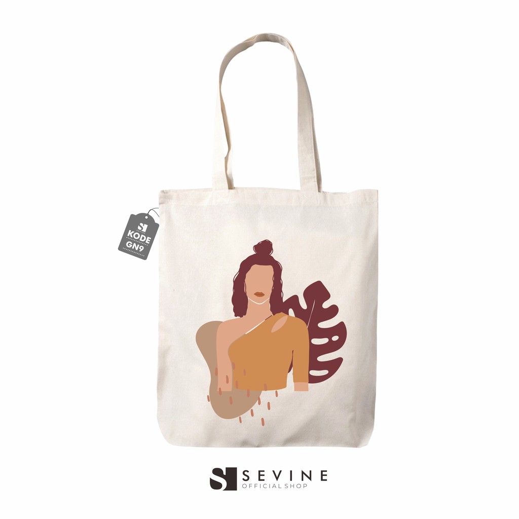 Sevine Totebag Drill Tas Wanita Tote Bag Resleting Aesthetic Fashion Wanita Nordic - GN