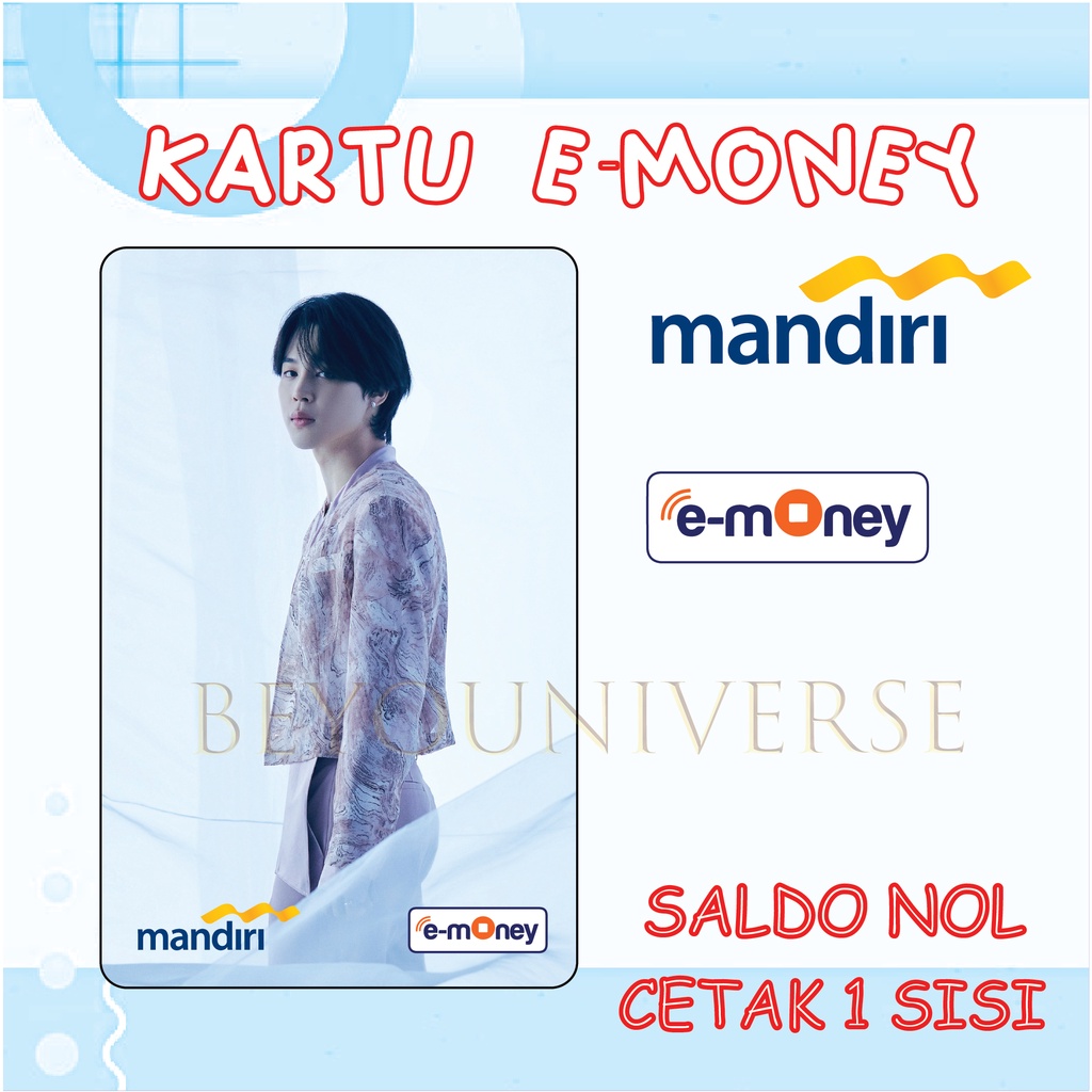 Kartu FLAZZ BCA gen 2 / MANDIRI E-money Foto JIMIN BTS PROOF Photo Concept DOOR Emoney Etoll Custom 
