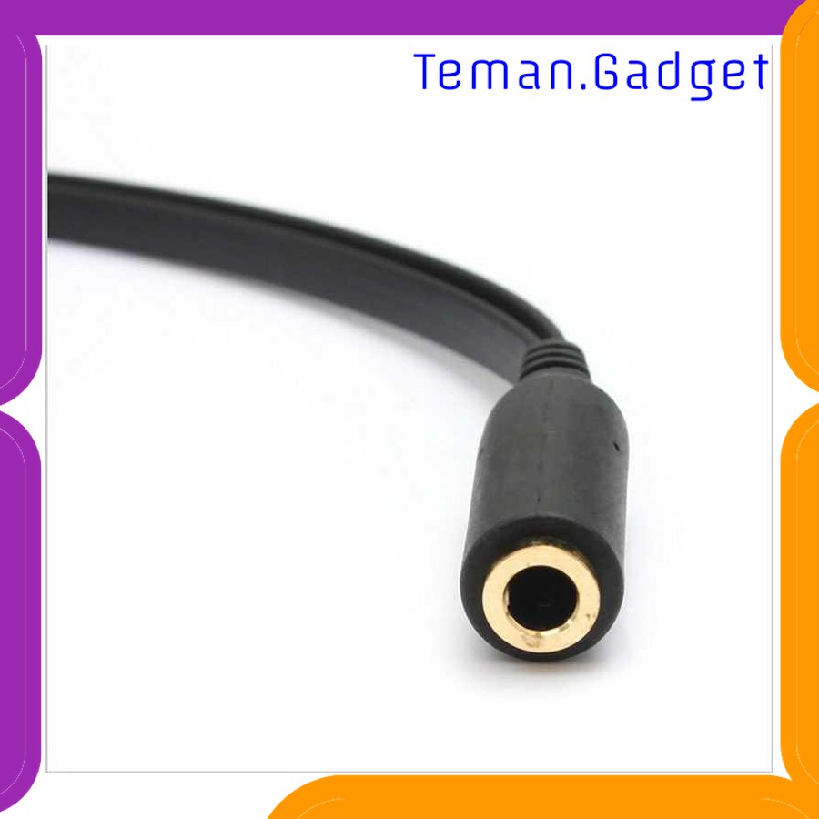 TG-AI145 ROVTOP SPLITTER AUDIO JACK 3.5MM FEMALE KE DUAL 3.5MM MALE (MIC+HEAR)