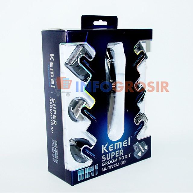 Electric Shaver Profesional Kemei KM-600 Alat Cukur Rambut, Jenggot, Kumis Original