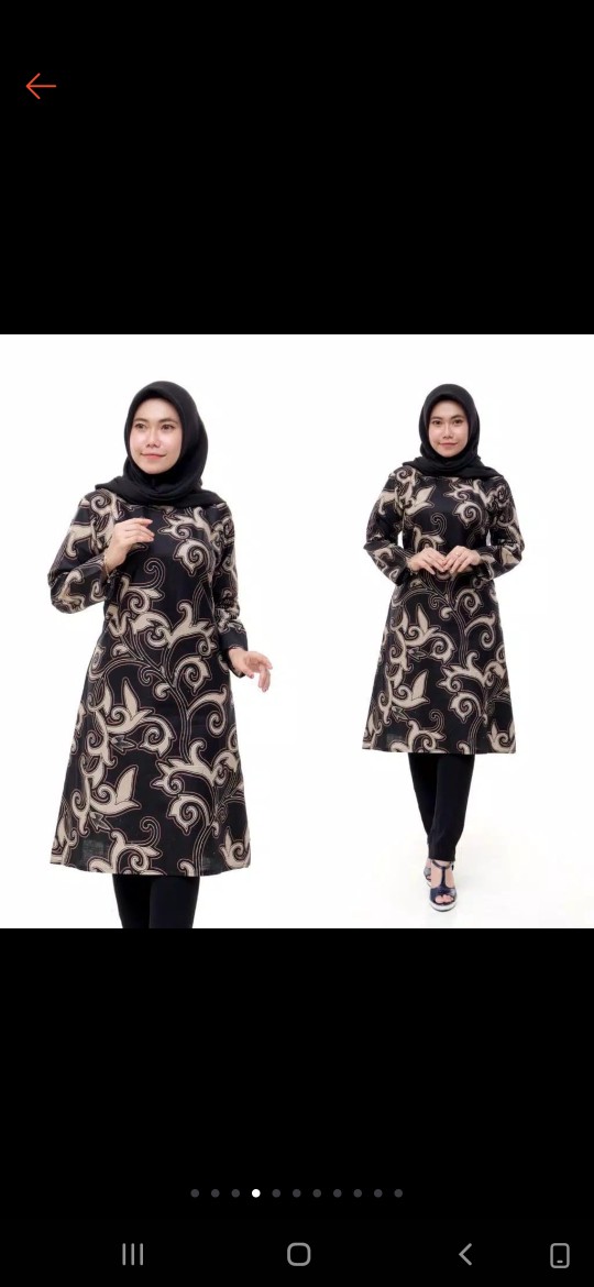 Cod - Tunik Batik Wanita Seragaman M L Xl Xxl Jumbo