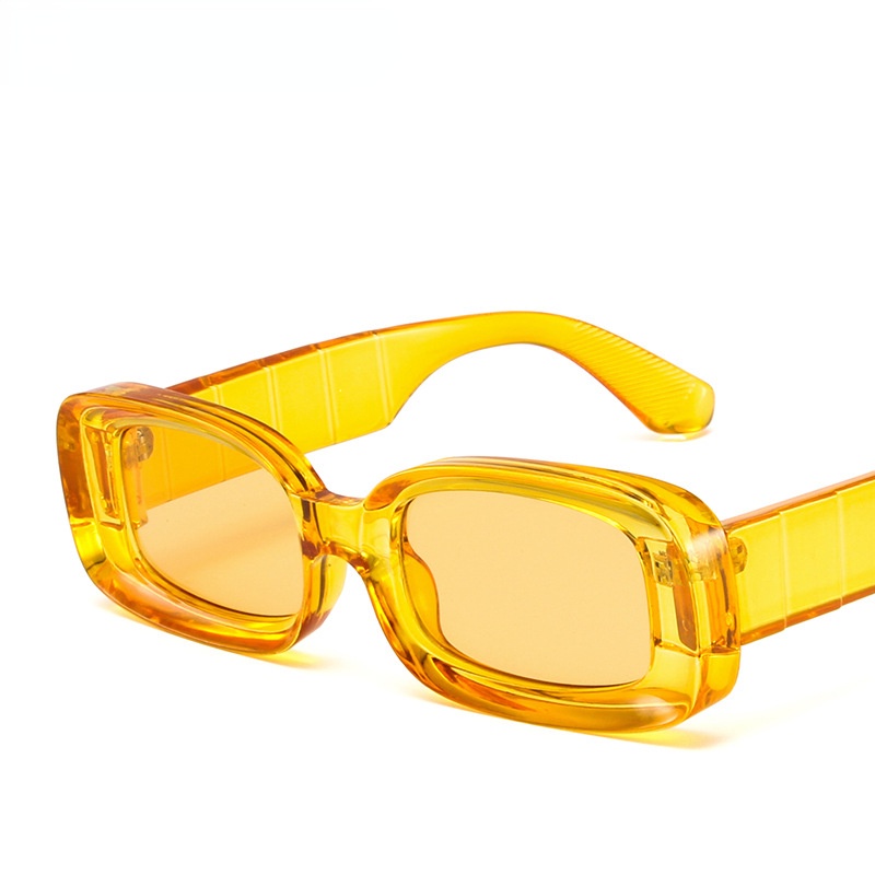 Kacamata Hitam Bingkai Kecil Warna Permen Gaya retro hip-hop
