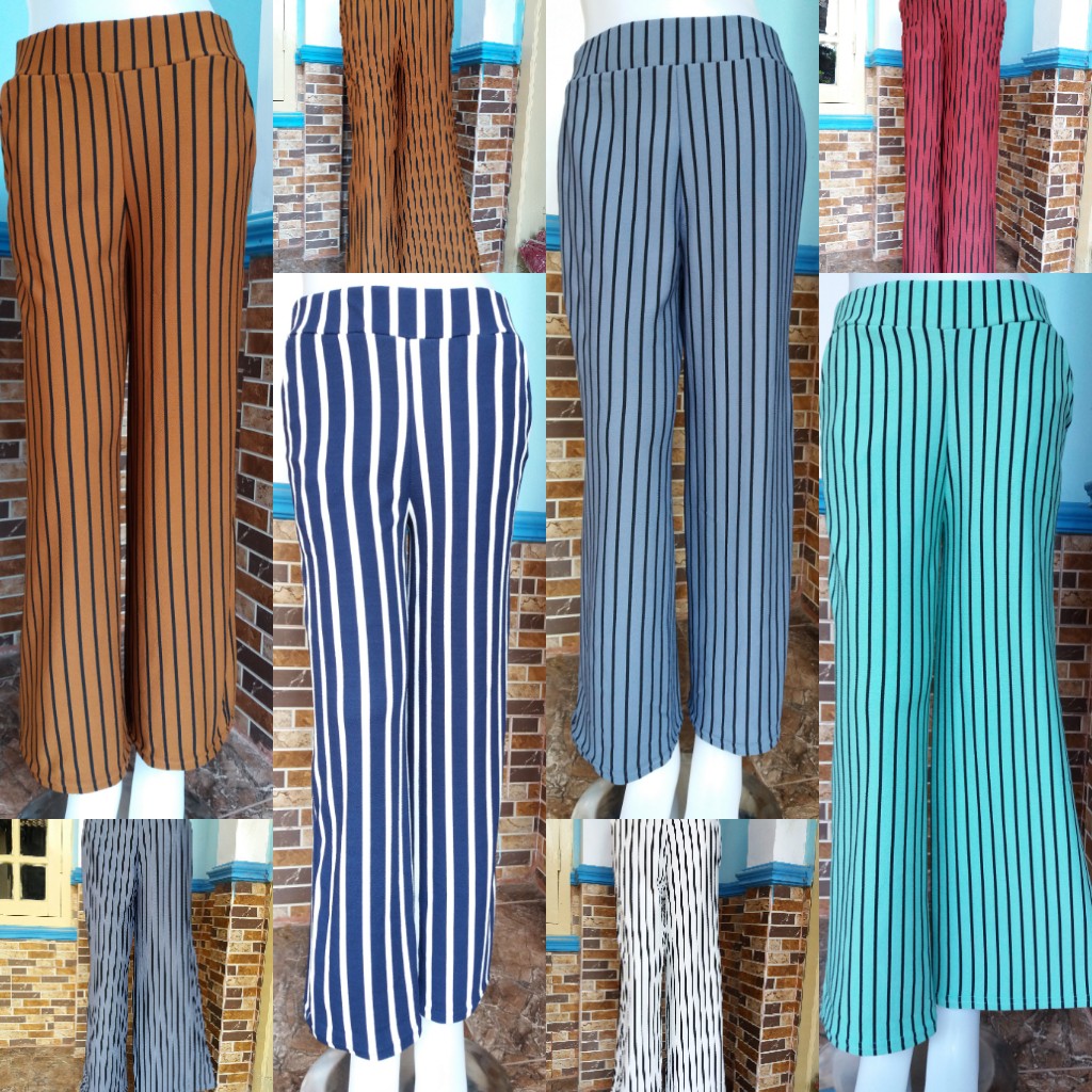 KULOT MOTIF GARIS PANTS WIDE