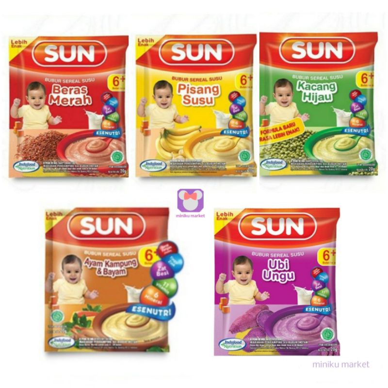 SUN Bubur Bayi 6+ Sachet 20gr Ecer