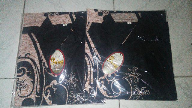 Terbaru Hem Eksport Batik Pria Kerja Kantor Slimfit / Baju Cowok Modern - Hitam Gold Kekinian Casual