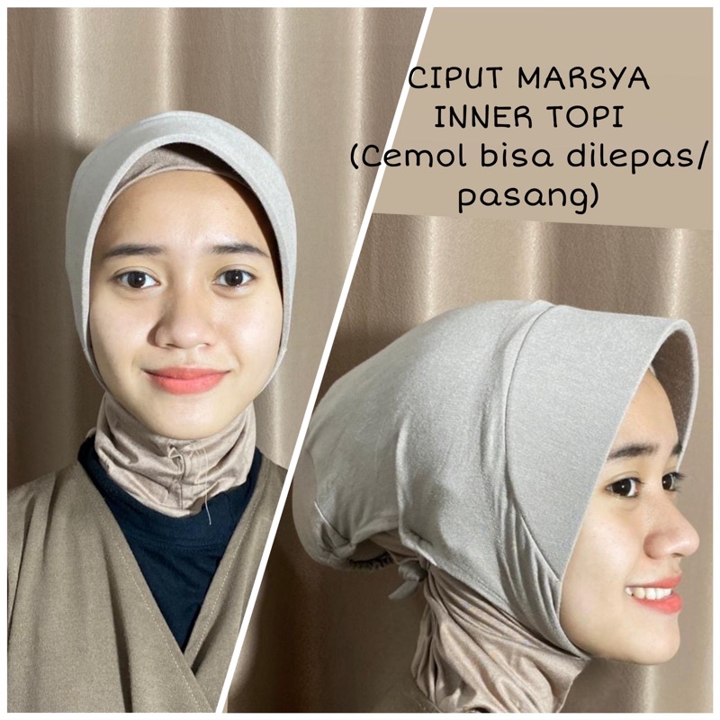 marsha ciput marsya inner ciput topi pad dengan cemol busa bisa dilepas