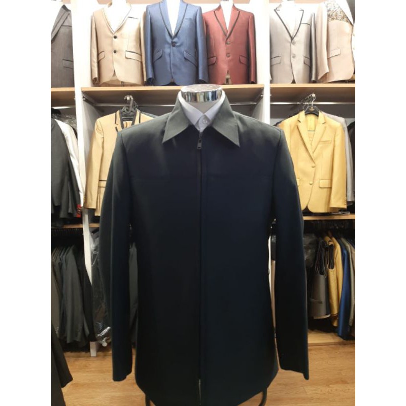 Jas resleting / Jas betawi / jasko hitam / abu tua / Jasket / Jas informal abu tua