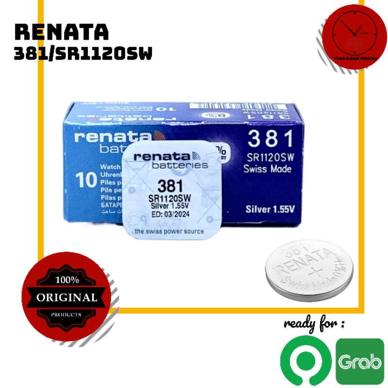 BATERAI RENATA 381 SR1120SW BATRAI JAM TANGAN SR1121 AG8 V8GA LR1121